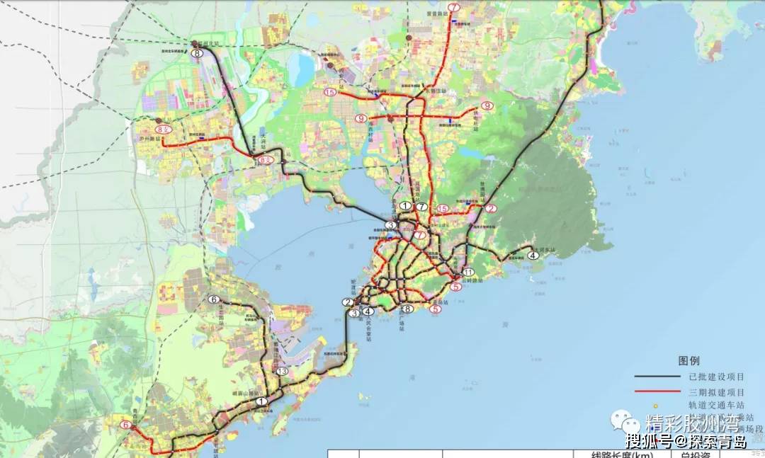 线路图公布青岛地铁三期正式获批7条线路走向正式亮相