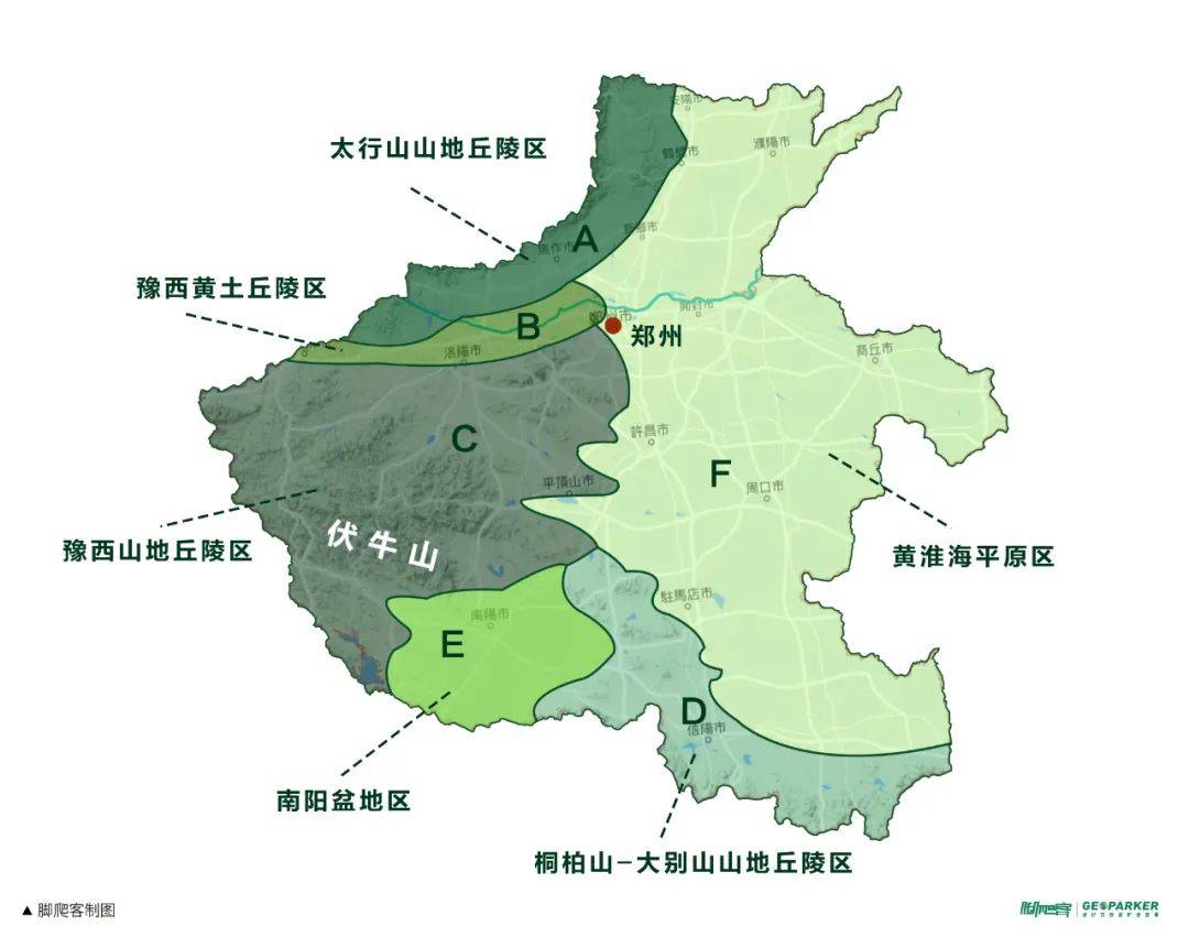 由于河南境内地形以平原为主,自古以来有"中州","中原"之称.