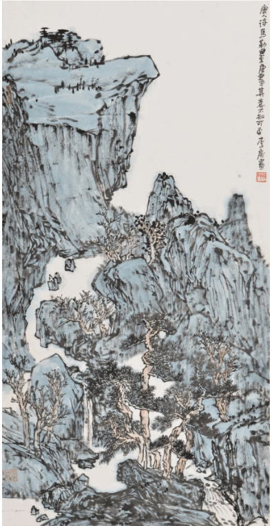 李庚自然也受到父亲的影响,不仅是山水画,花鸟,人物李庚都没有忽视