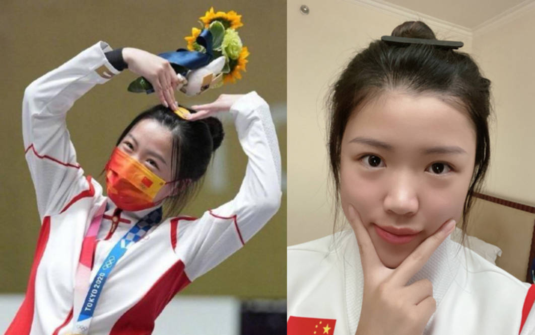 原创元气满满!21岁杨倩拍时尚大片,校花既视感,握枪的手也太美了
