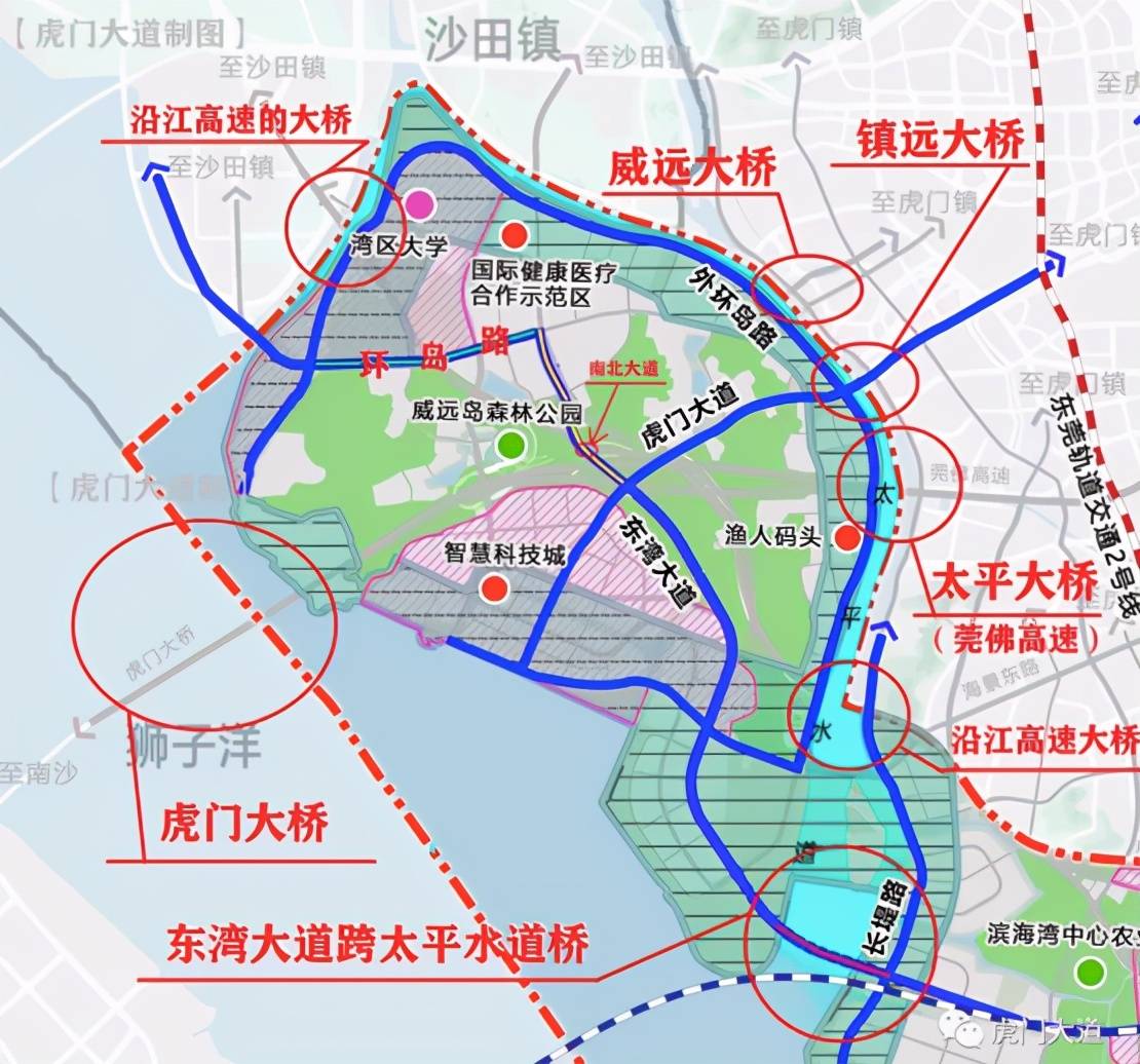 沙田南部居住组团,一桥即可到威远岛