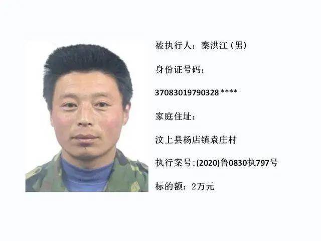济宁汶上法院公布最新"老赖"名单, 附照片,住址!看看有你认识的吗?