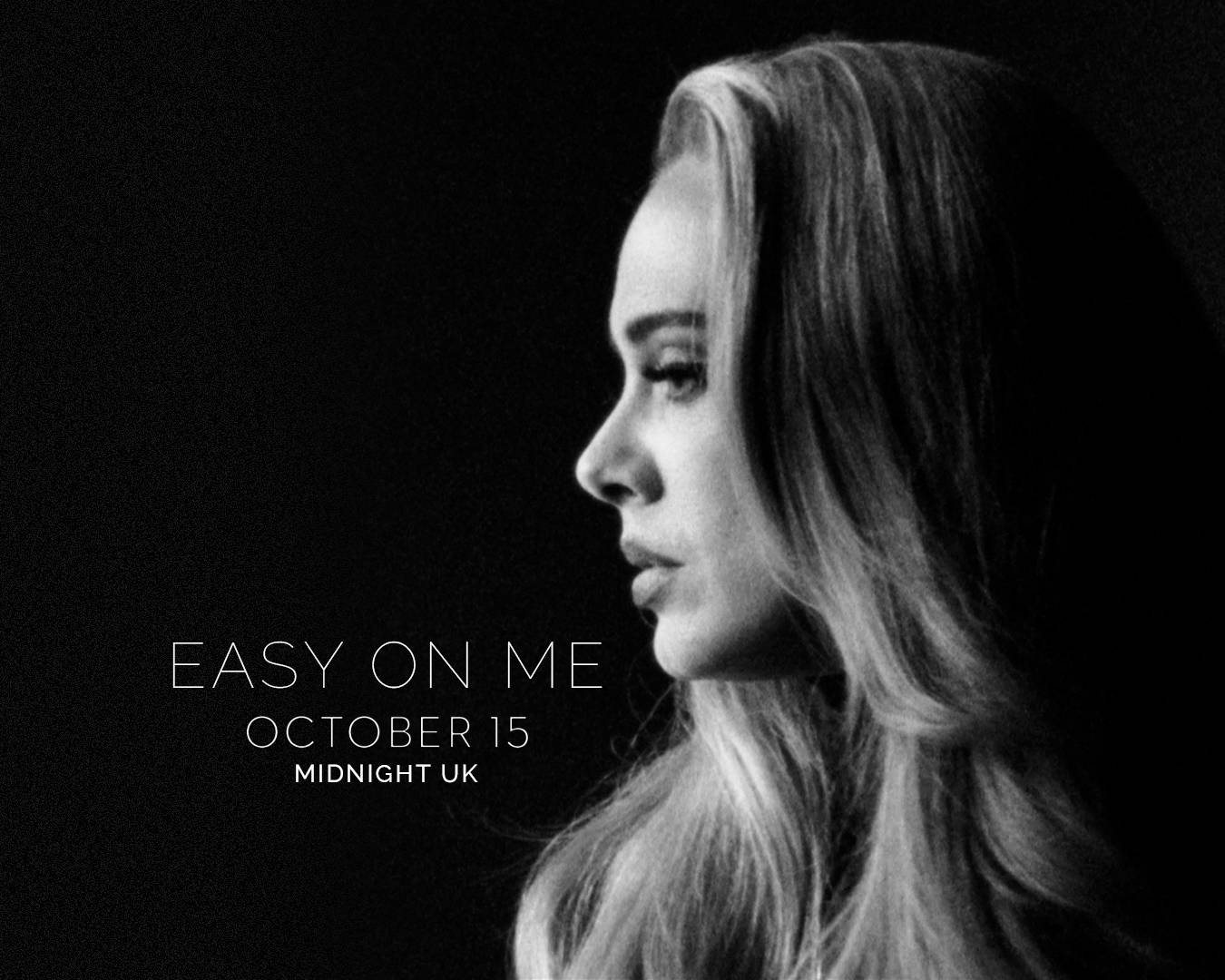 adele正式公开新单《easy on me》单曲封面,发行时间是北京时间10月15