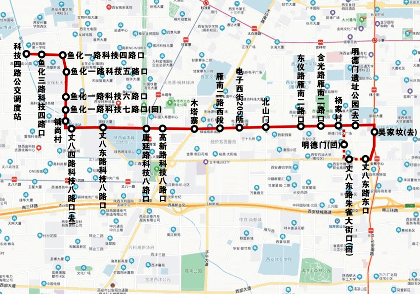 贯穿西安"南2.5环"的公交来了 130路调整将连接曲江,高新