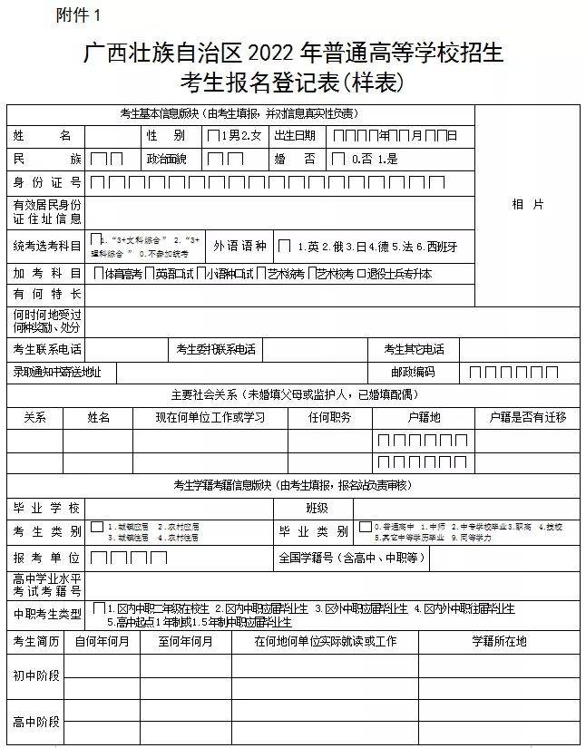 10月22日-11月5日报名,广西2022高考报名时间发布