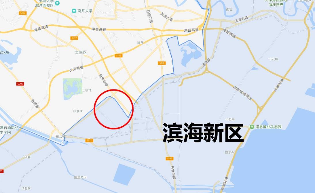 洞悉天津滨海新区的火灾地点:两区交界处,距离大港并