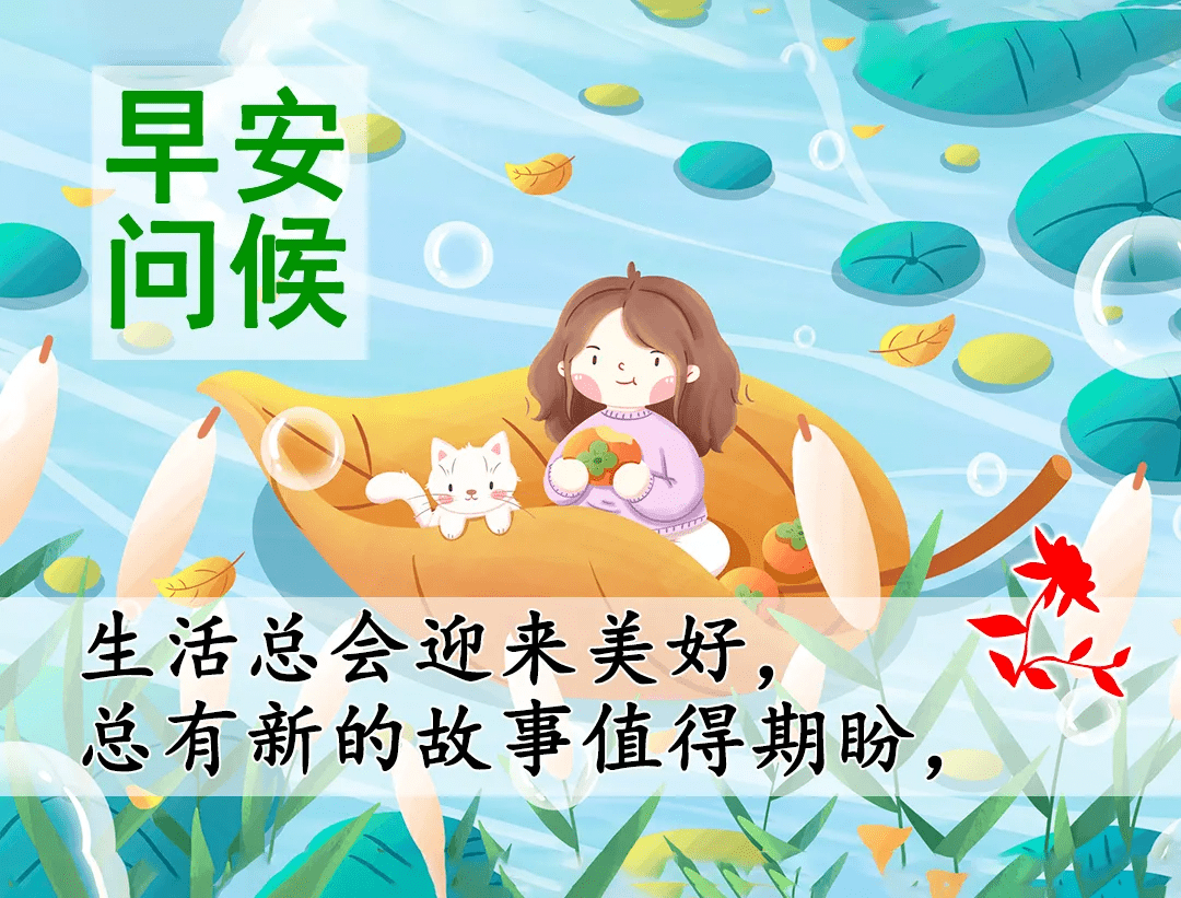 问候早上好图片带字动态,淡淡问候,发自肺腑