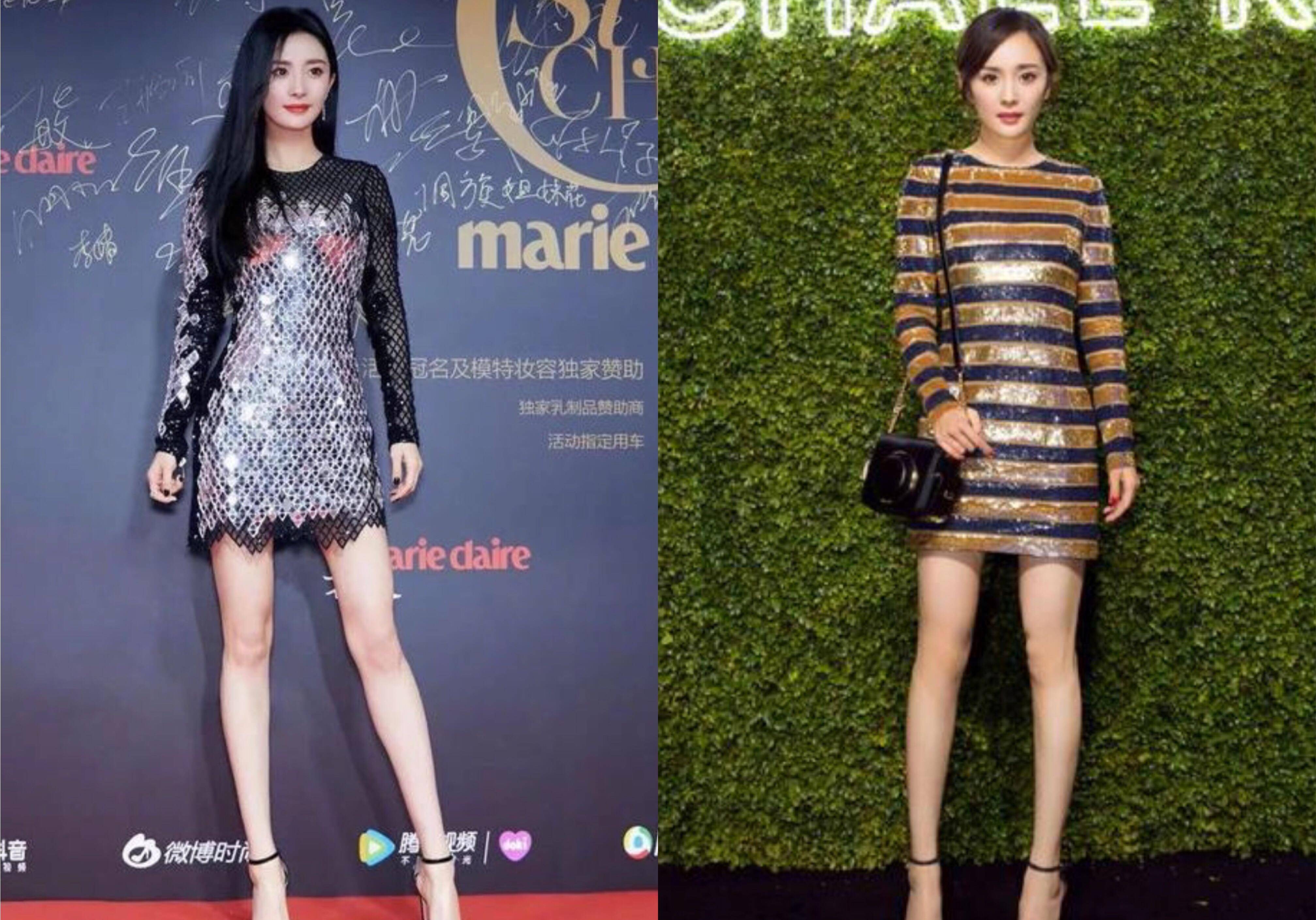 原创透视裙,渔网袜,花裙子,穿土味单品的女明星,照样一个比一个美