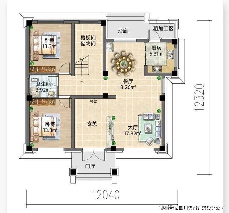 南充高坪二层欧式乡村别墅 农村自建房别墅图纸 30万自建别墅