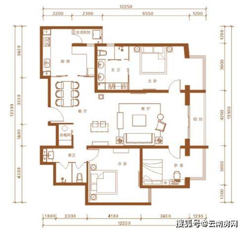 江东永和府约155平米户型图