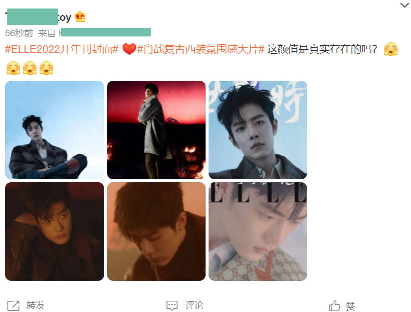 肖战登上《elle》2022年开年刊封面,网友:这颜值是真实存在的吗