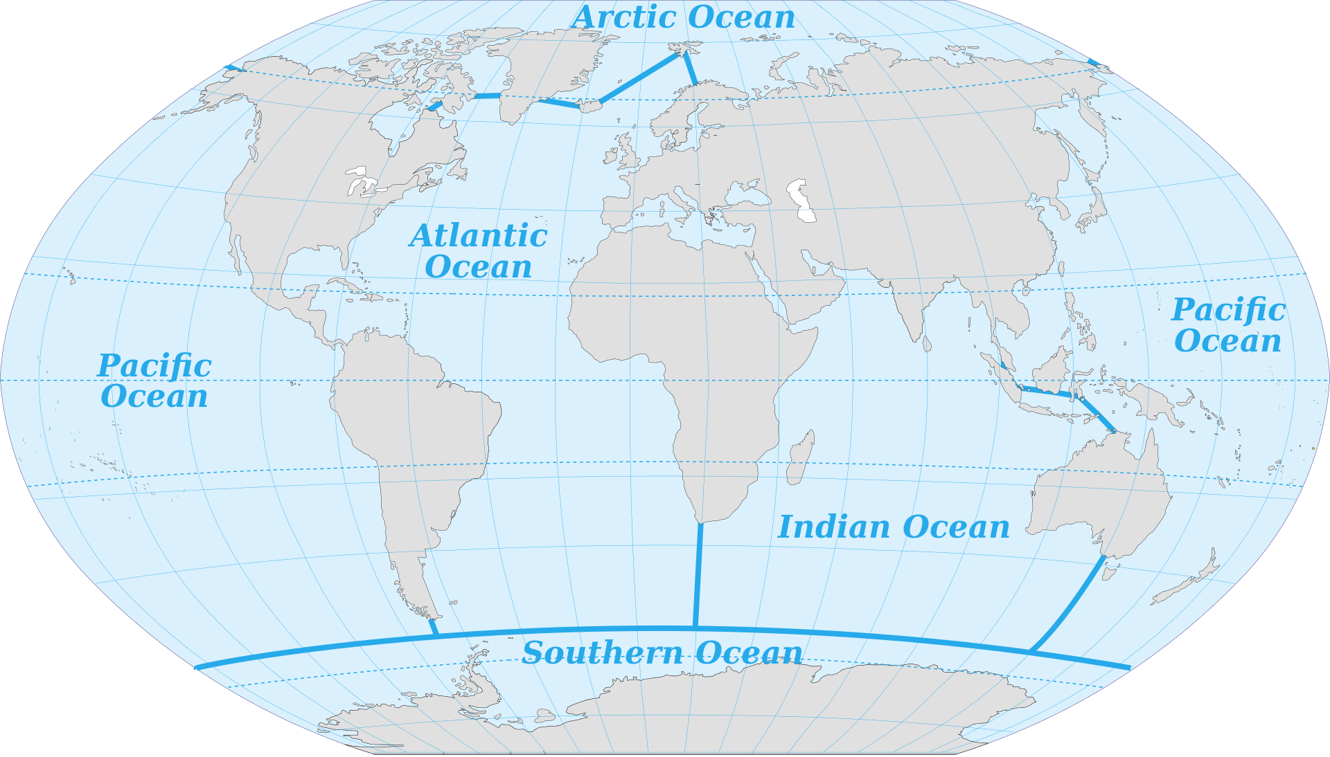 从世界地图上可以看到,地球上的各片海洋看似都是互相连通成一个整体