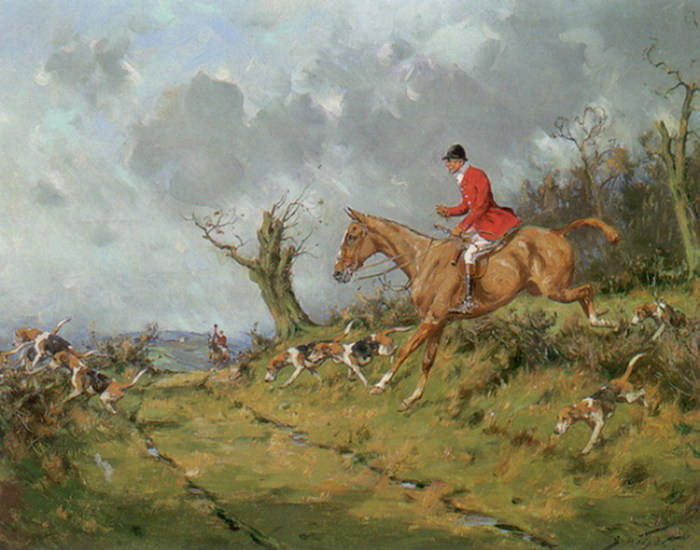 英国狩猎画家乔治莱特georgewright狩猎场景油画作品