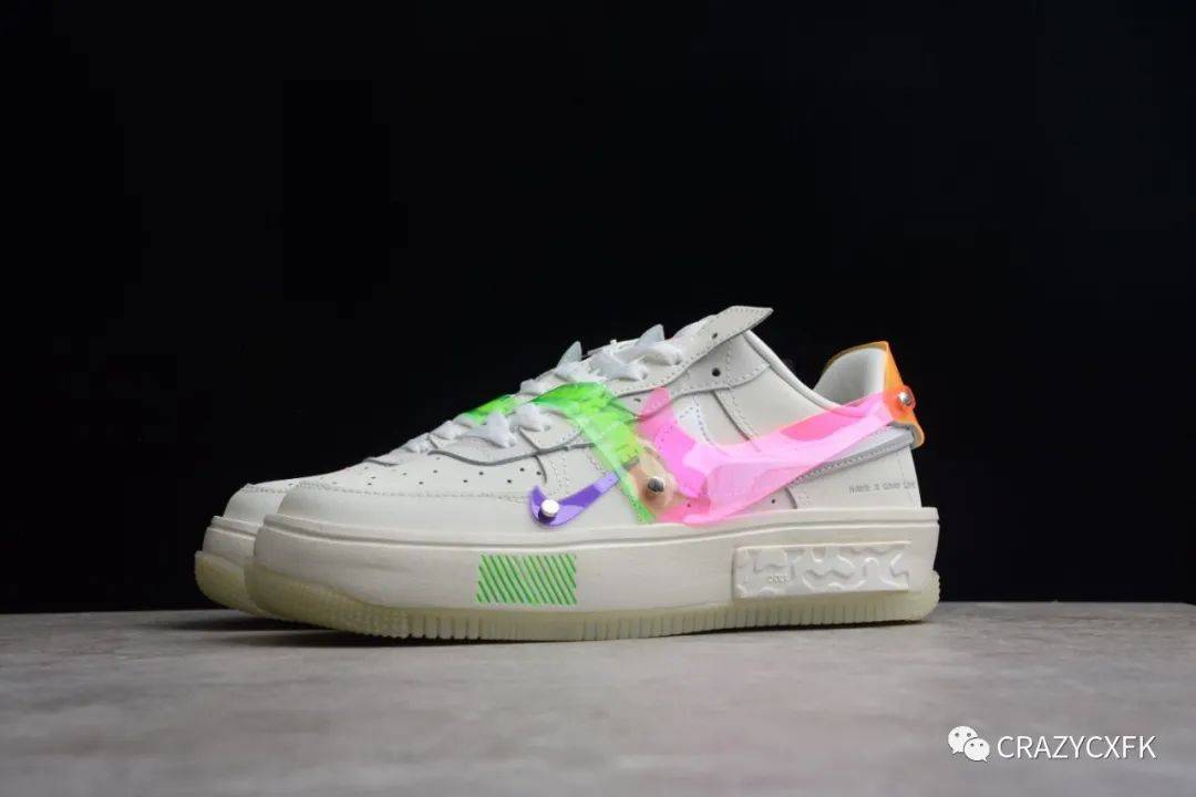 耐克nikeairforce1fontanka炫彩像素夜光电竞空军一号运动鞋