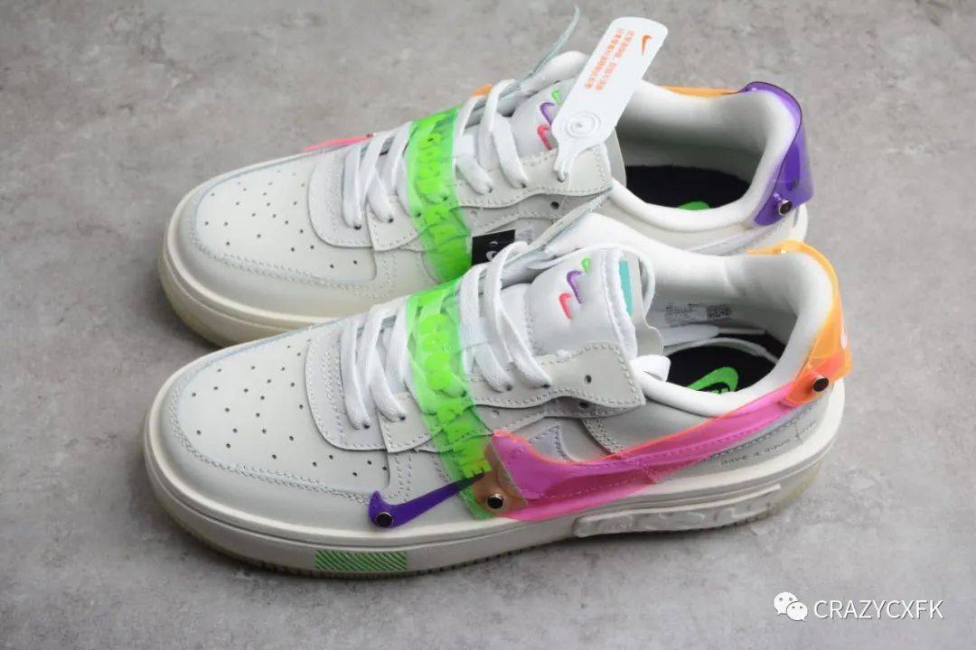 耐克nikeairforce1fontanka炫彩像素夜光电竞空军一号运动鞋