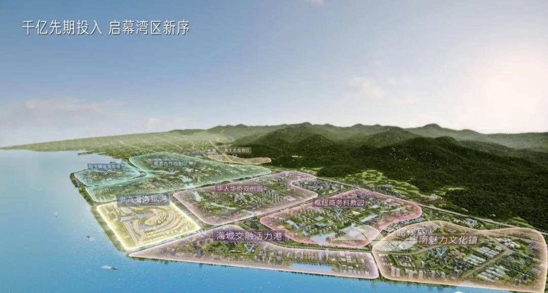 银湖湾滨海新城,作为粤港澳大桥西延线的起点,毗邻珠海衔接港澳,是