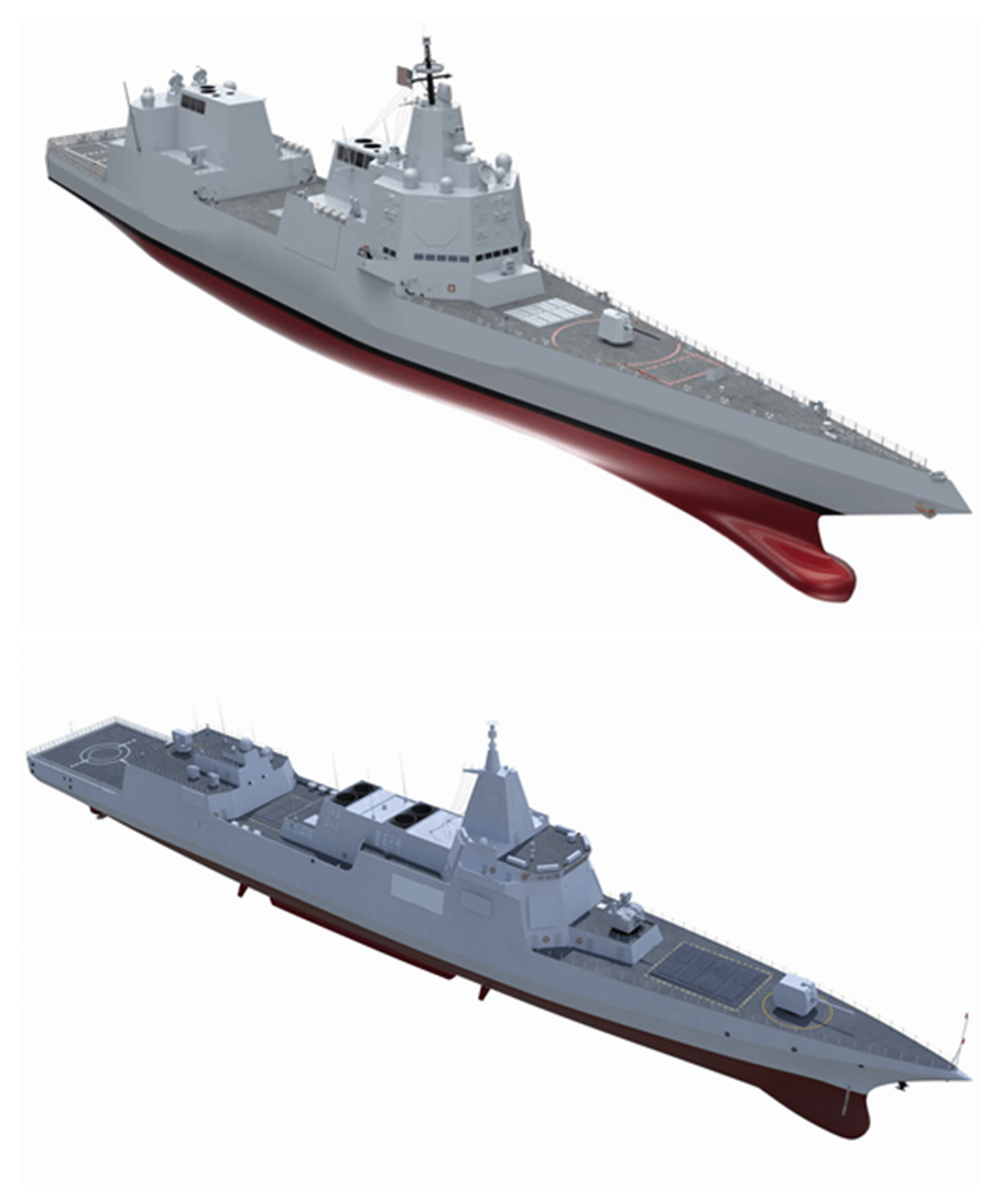 原创像是055和伯克的爱情结晶美国海军公布未来驱逐舰6年后建造