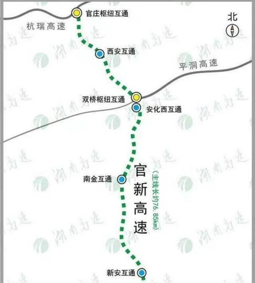 又称官新高速公路,简称官新高速,官庄至新化高速公路是g59呼北高速中