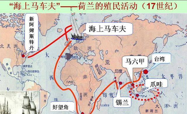 荷兰的殖民扩张到了1660年鼎盛时期,荷兰已占了全球海上贸易总额的四