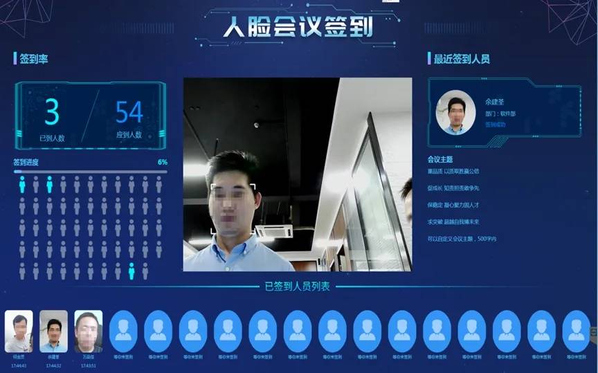 会议签到系统-人脸识别会议签到系统-人脸签到系统_参与者_头像_胸卡