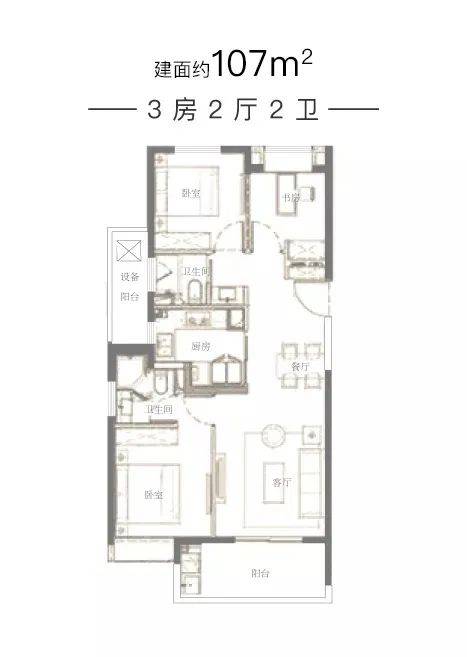 「约107㎡ 3房2厅2卫」网传户型发布:「保利静安天悦」区位图项目将