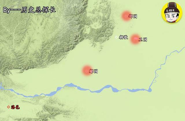 分封三个弟弟管叔,蔡叔,霍叔分置卫国,鄘国(yōng,邶国(bèi)三国,从