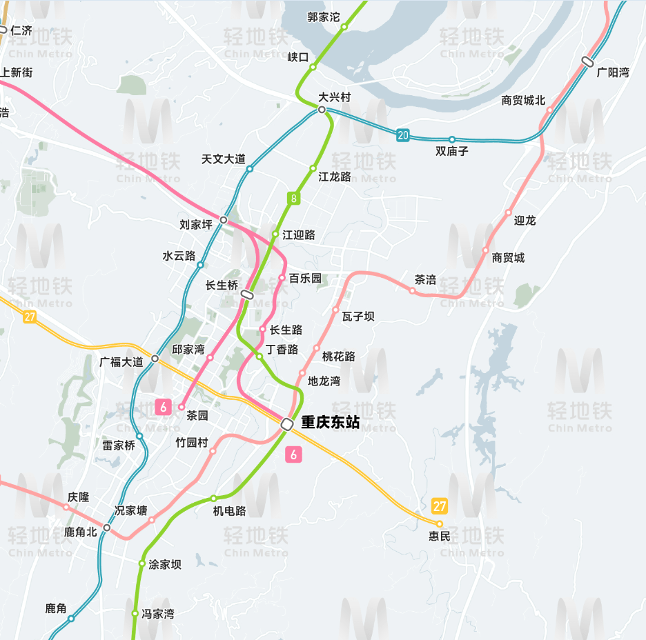 重庆轨道线路大汇总1环23线版快来看你家会经过几条轨道