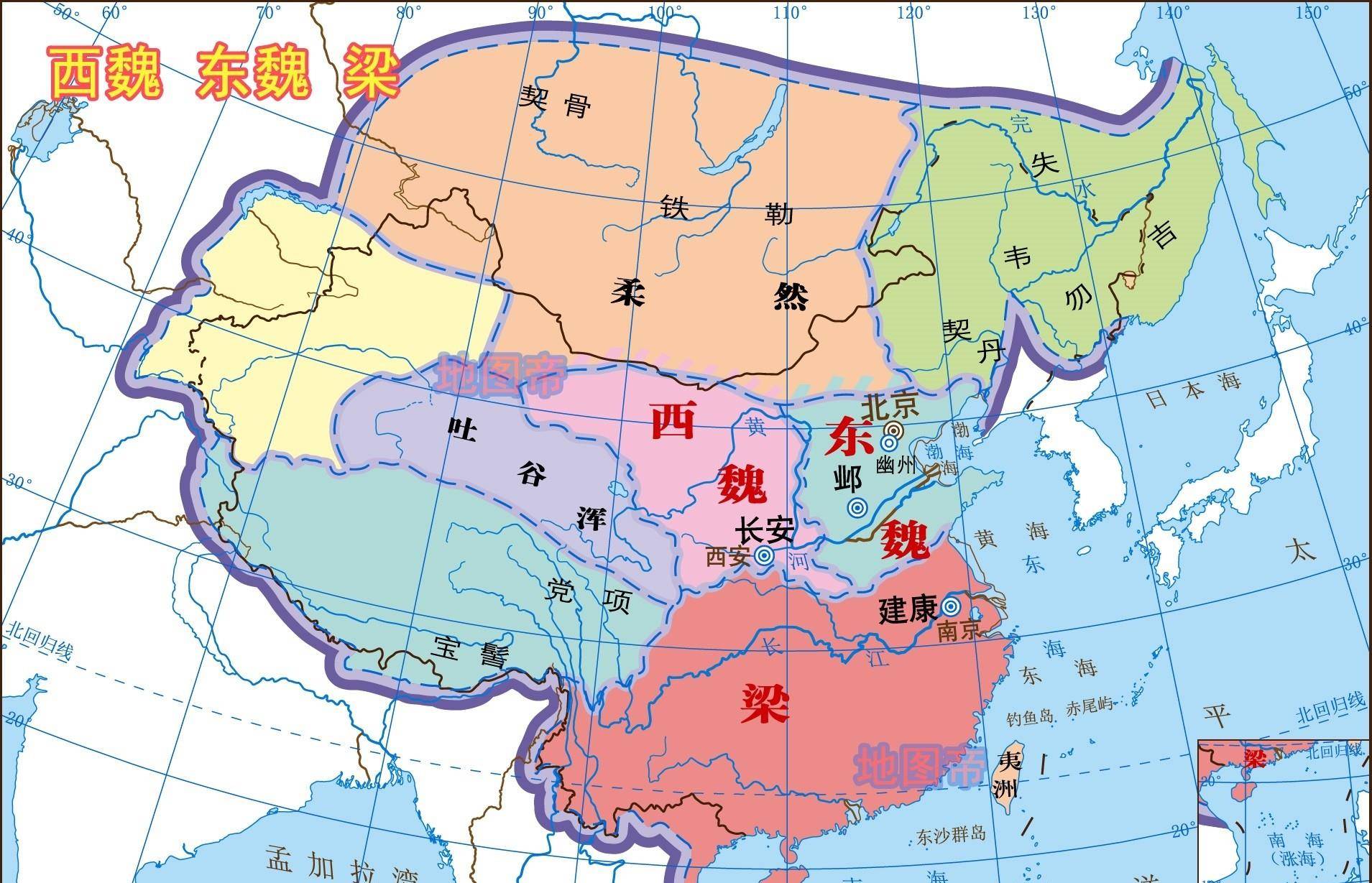 杨坚称为手掌之地,南北朝的南朝陈有多大?_陈朝_西魏_陈叔宝