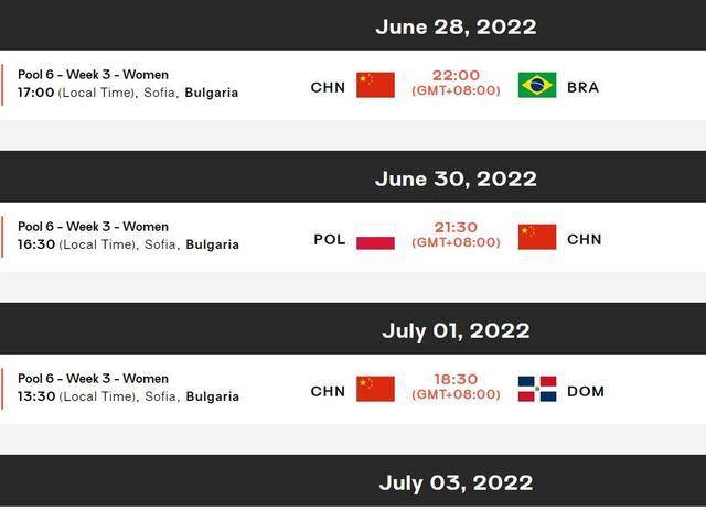 记得保藏！中国女排2022年国际角逐赛程汇总，世联赛即将拉开序幕