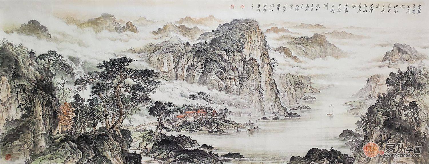 值得保藏的画家：实力派山川画家 叶大隐做品