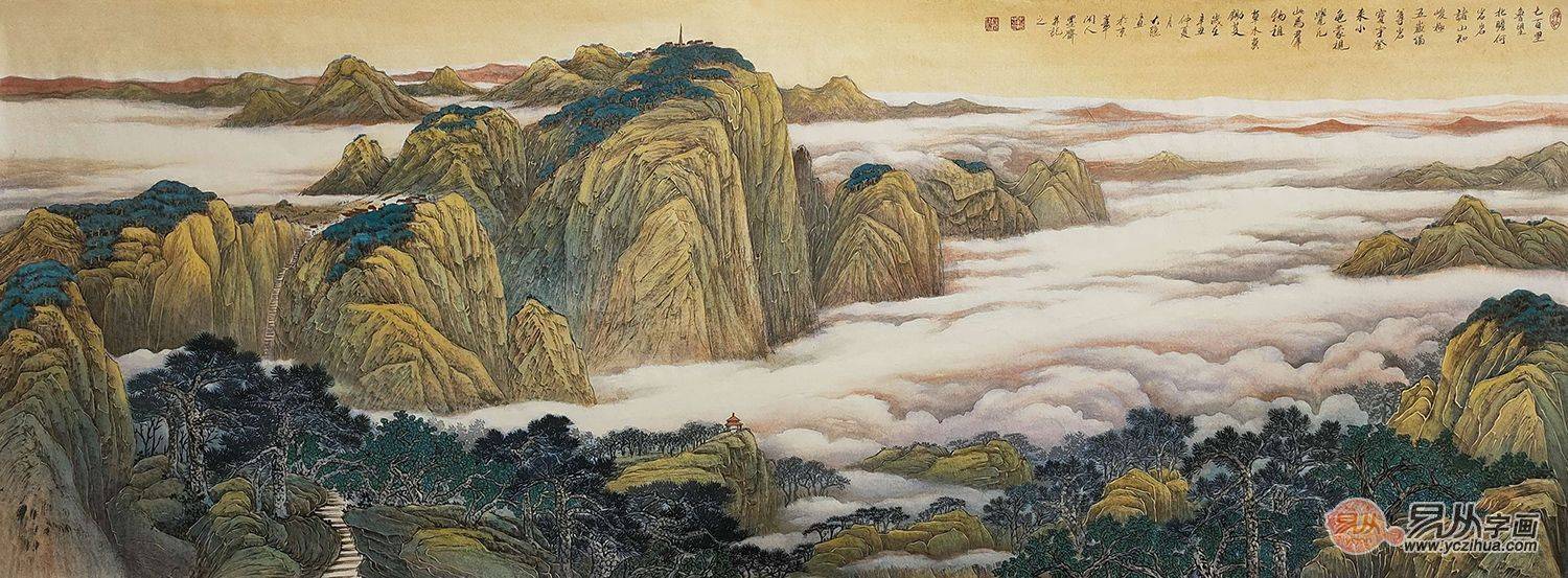 保藏投资：实力派画家做品 叶大隐山川画