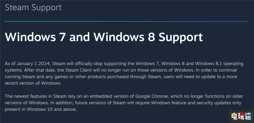 Steam停行撑持Win7与Win8 以后只能用GOG了？