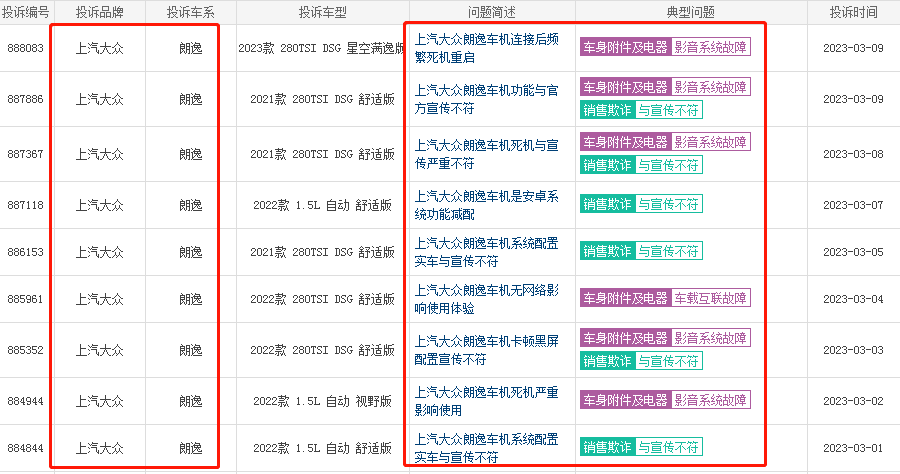 朗逸车机毛病频频修？昔日风光已不在？