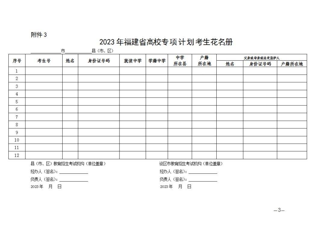 别错过！2023年福建高考专项专项方案报名启动→