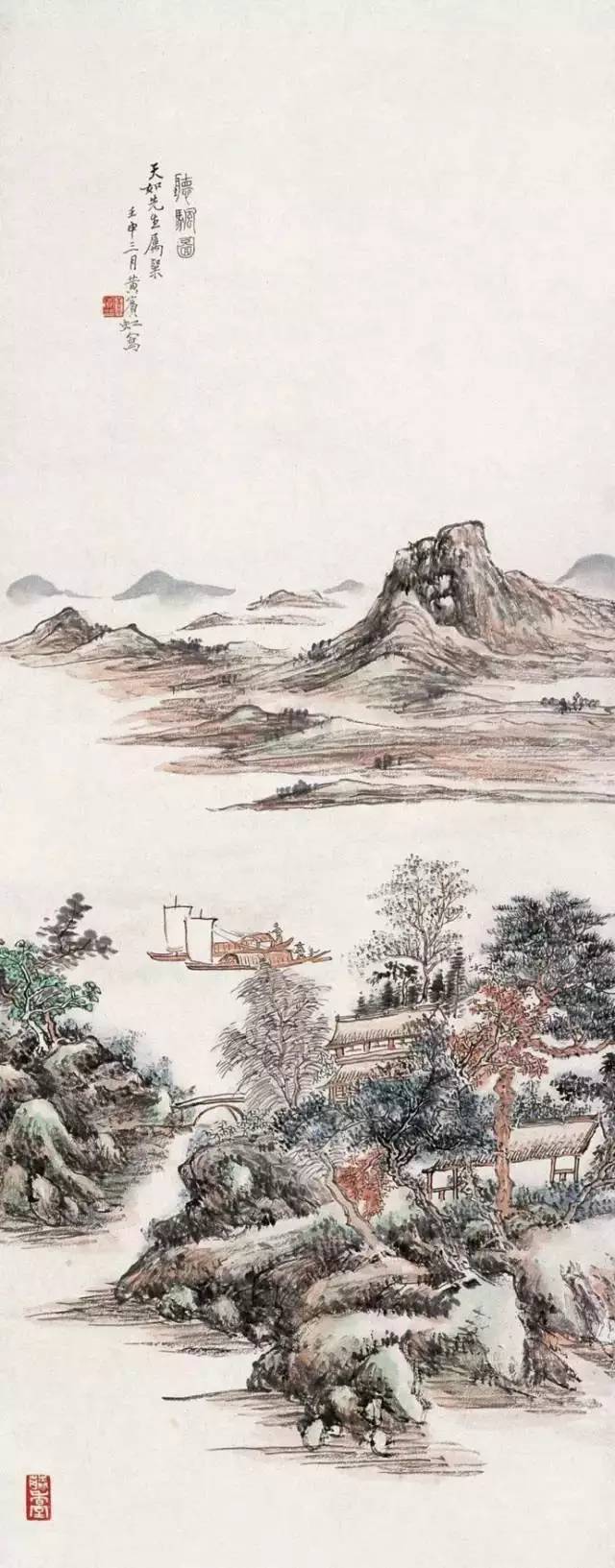 黄宾虹典范山川画高清全集，百看不厌！