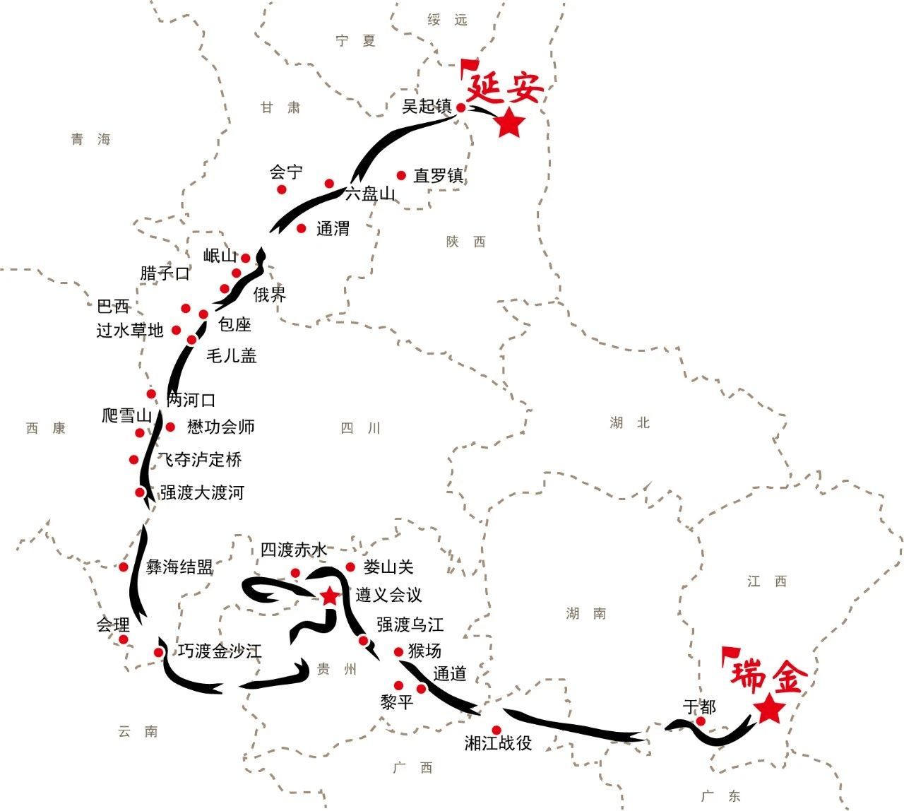 26天重走长征路行程明细