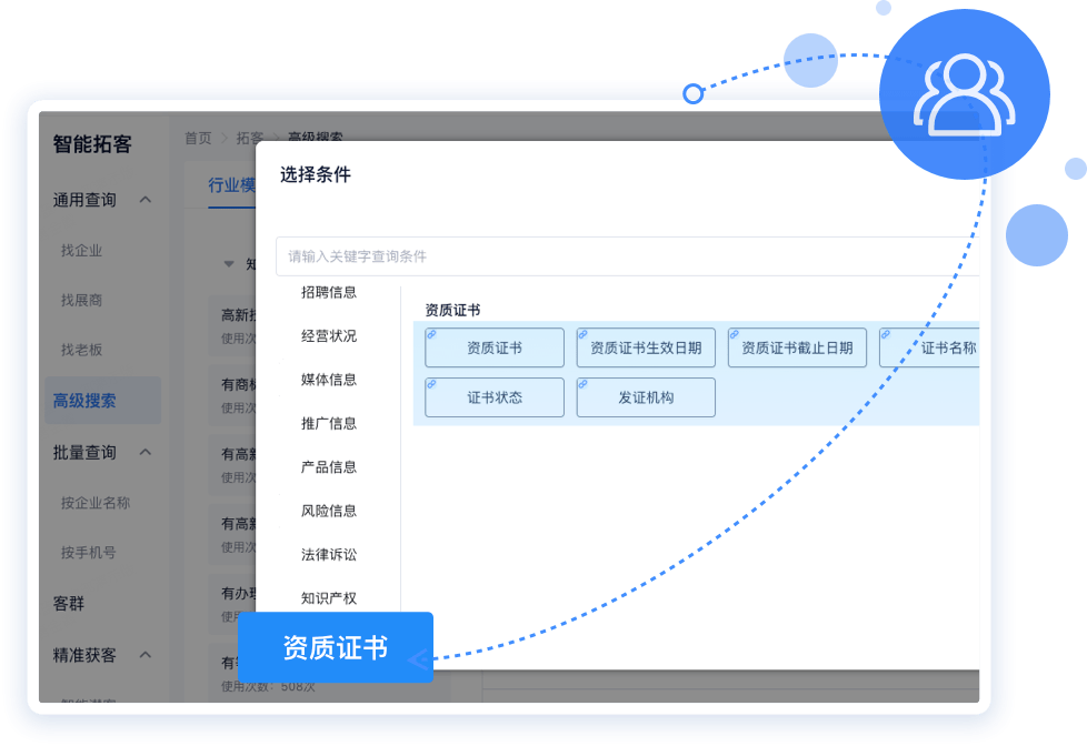 IM电竞小蓝本获客系统合作案例：资质代办企业获客之道！(图2)