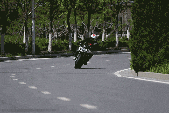 摩托车高速连拍在拍摄高速行进的摩托车时,尼康d6将焦点牢牢锁定在