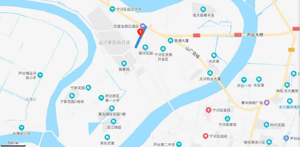 绕行宁河区的此处正在修路