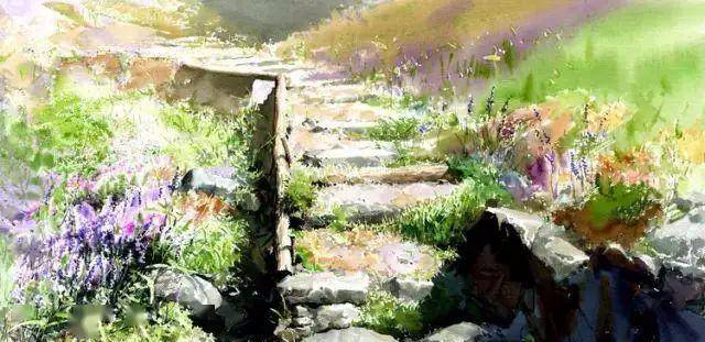这些水彩画"阳光灿烂""光影动人"