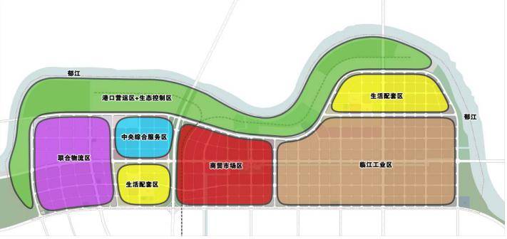 苏湾现代物流园区空间布局概念示意图