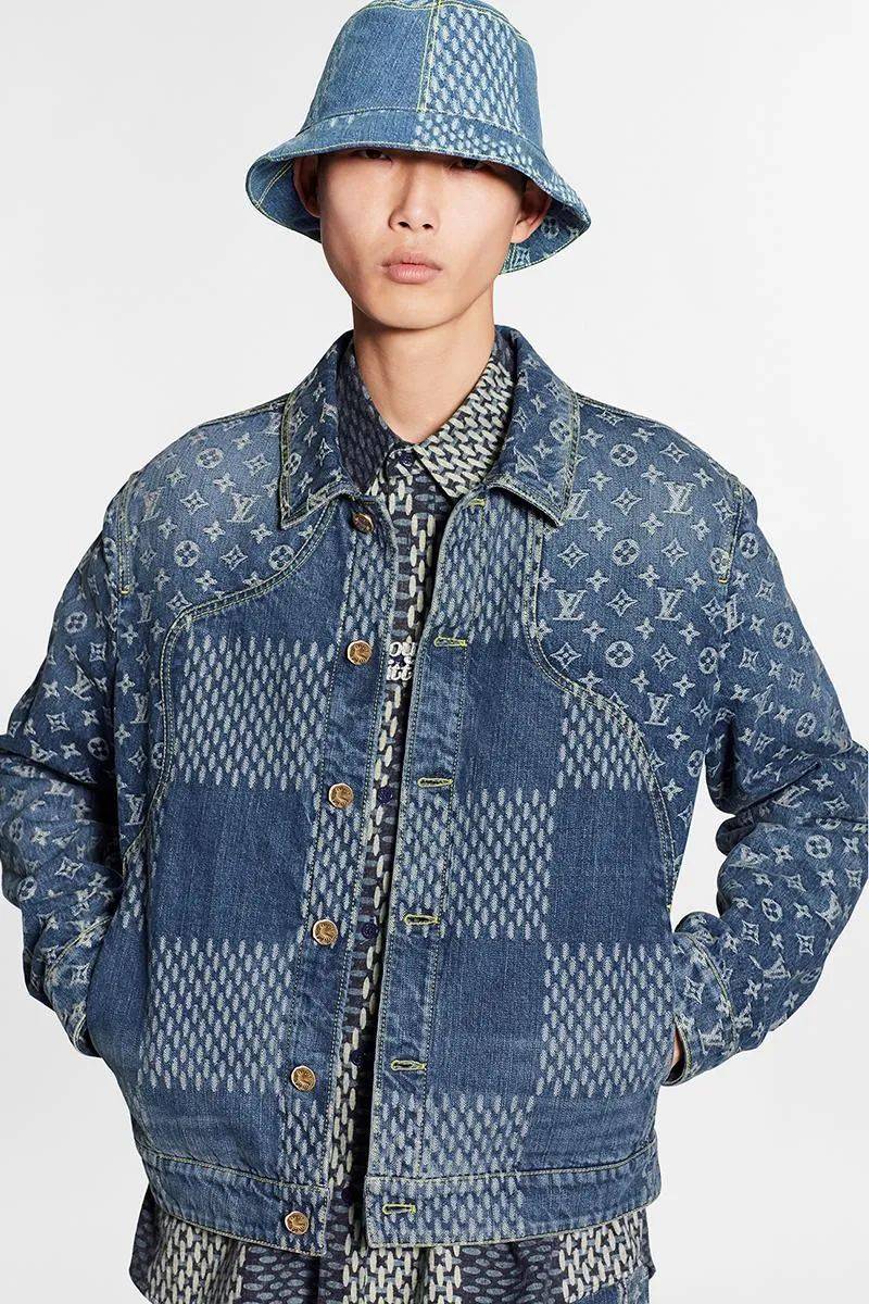 Louis Vuitton x Nigo 2020 Giant Damier Waves MNGM Denim Jacket - Blue  Outerwear, Clothing - LVNOU20013