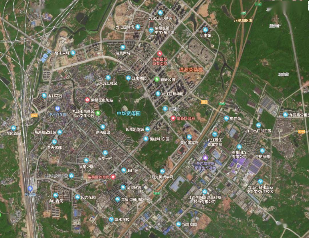 九江各区哪些地方变化最大?卫星地图告诉你