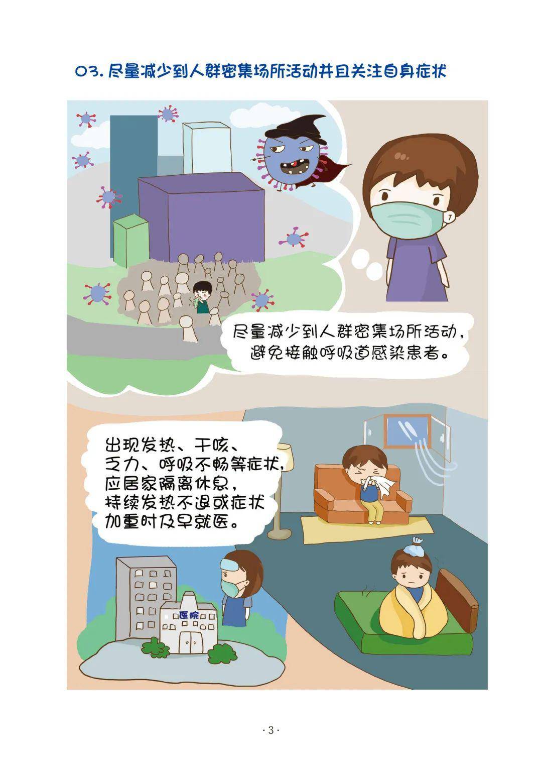 科普图文新冠肺炎防控漫画城镇版一