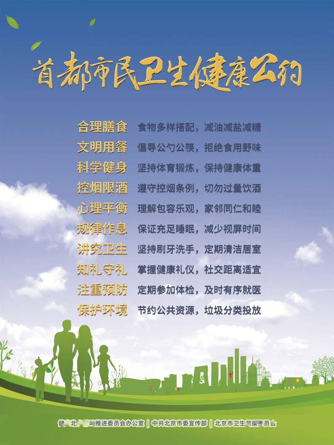 健康生活所有人首都市民卫生健康公约学起来