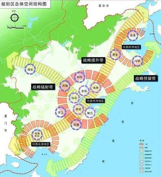 泉州规划区总体空间规划图