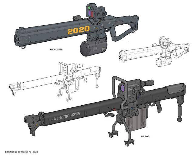 未来感十足,机甲武器概念图