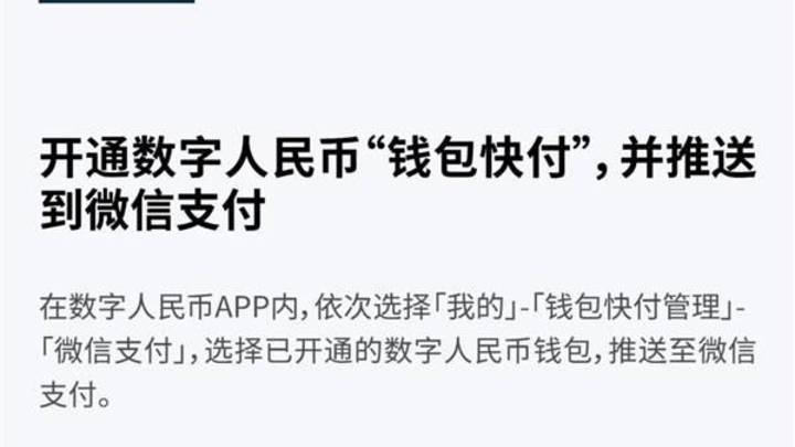 小程序、视频号即日起可使用数字人民币付款,有必要吗?