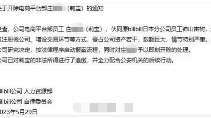 b站一员工侵占公司资产数额巨大,公司应该即刻开除并报警吗?