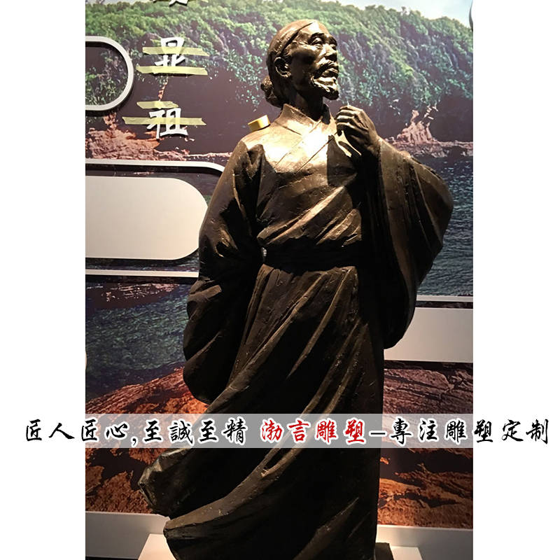 汤显祖雕塑 与上莎士比亚雕像 两个世界同一时代人物